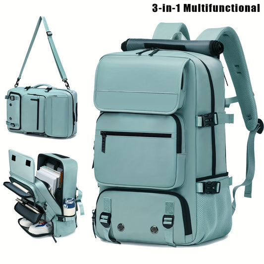 2025 New Multi-Functional 16″ Laptop Travel & Business Backpack for Men & Women – Large Capacity with Shoe Pocket & Crossbody Straps 🎒