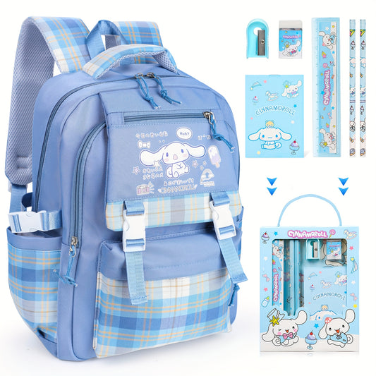 Sanrio Cinnamoroll Large-Capacity Duffel Bag – Travel & School Gear with Stationery Set