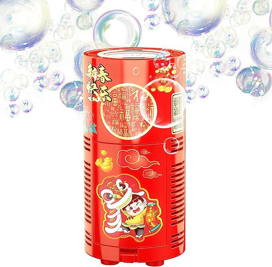 Fireworks Bubble Machine – 80 ml Bubble Solution, Automatic Portable Bubble Maker with Lights, Music & Closeable Design, Ideal for Kids’ Parties and Outdoor Fun