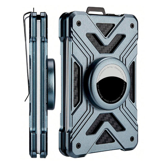 Slim Tactical Wallet with AirTag Holder & RFID Protection