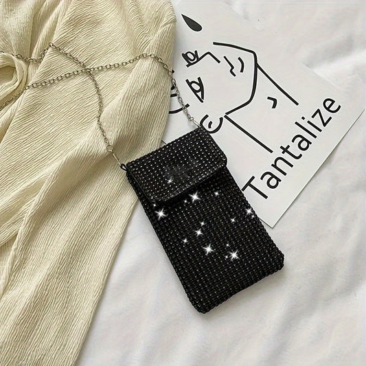 Women’s Glitter Crossbody Bag ✨ Rhinestone & Sequin Evening Purse – Wedding & Party Handbag