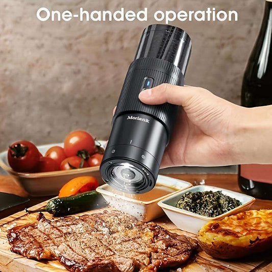 Electric Salt and Pepper Grinder Set – USB Rechargeable, Adjustable Ceramic Mills - PulinGO