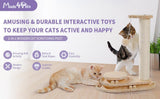 Indoor Cat Soft Scratching Board & Interactive Ball Track Toy – Cloud-Shape Groomer with Sisal Scratcher and Pom-Pom Ball Play