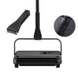 VEVOR Manual Carpet and Floor Sweeper - Non-Electric Cleaner for Dust and Pet Hair with Easy-Empty Dustbin & Cleaning Comb