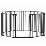 200" Adjustable Safety Gate – 8-Panel Metal Play Yard & Door Gate, Configurable Freestanding Barrier for Stairs, Fireplaces, Pets & Christmas Trees