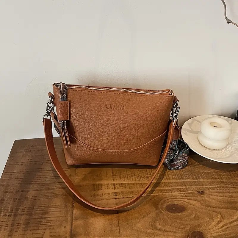 Women’s Elegant Ethnic Embroidery Shoulder Strap Bag 🌸 Large-Capacity Crossbody Purse w/ Zipper Closure – Travel, Work & Daily Use