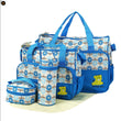 5PCS Baby Diaper Bag Set 👶 Nappy Tote with Changing Pad, Insulated Pockets & Shoulder Bags – Travel & Mummy Organizer