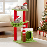 2-Story Cat House with Hammock & Climbing Frame – Multi-Level Cat Condo with Platforms and Scratch-Resistant Design
