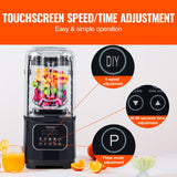 VEVOR Professional Quiet Blender - 1800W Commercial Blender with Sound Shield for Smoothies & Ice Crushing