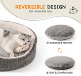 Mewoo Washable Pet Bed – 23"x23"x7" Orthopedic Plush Round Bed with Non-Slip Bottom for Small Dogs, Cats & Kittens