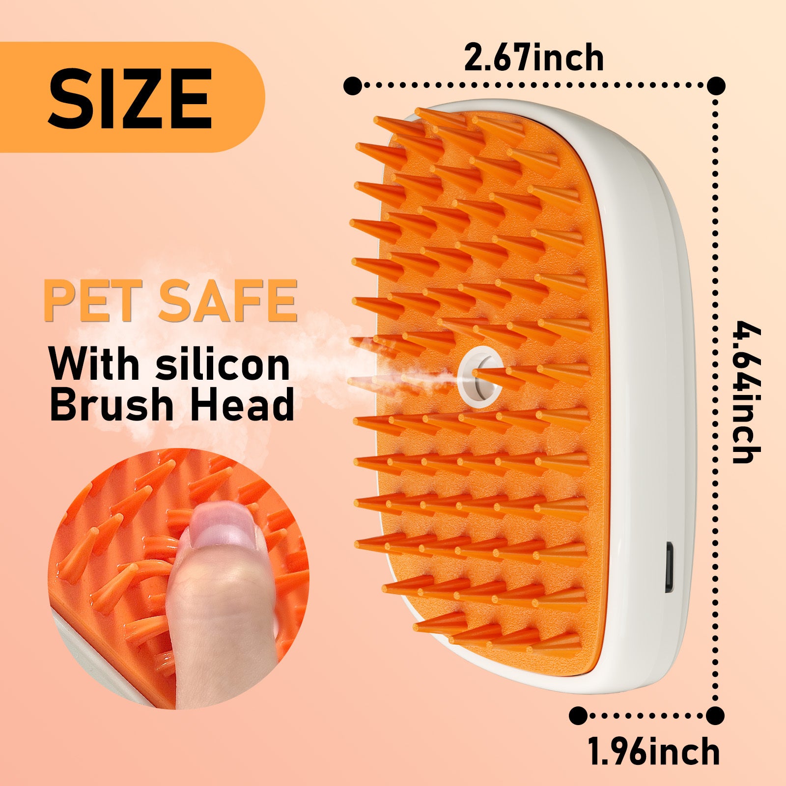 4‑in‑1 Cat Steam Grooming Brush – Hydrating Mist, Deshedding, Detangling & Massage Combo for Dogs & Cats