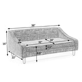 Durable Elevated Dog Sofa Bed – Modern Irregular Armrest Design with Soft Cushion for Comfortable Pet Lounging