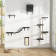 5-Piece Multi-Storey Wall-Mounted Indoor Cat Tree – Space-Saving Cat Furniture with Scratch Board & Climbing Platforms