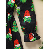 Toddler Kids Baby Girl Christmas Dress Set – Long Sleeve Cartoon Print Party Dress with Heart Print Vest Coat, Cute Holiday Outfit