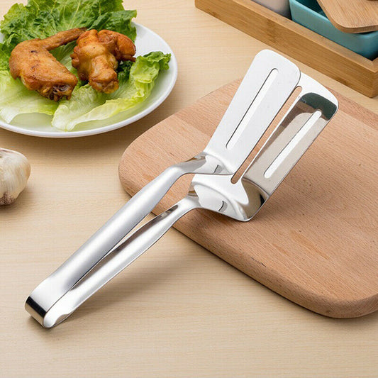Heavy-Duty Stainless Steel Steak Clamp Tongs – Multi-Purpose Clip for Meat, Bread, BBQ & Cooking