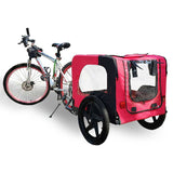 Bicycle Trailer for Pets – Outdoor Foldable Dog Trailer with Safety Reflectors, Mesh Windows & Sturdy Frame for Small & Medium Dogs