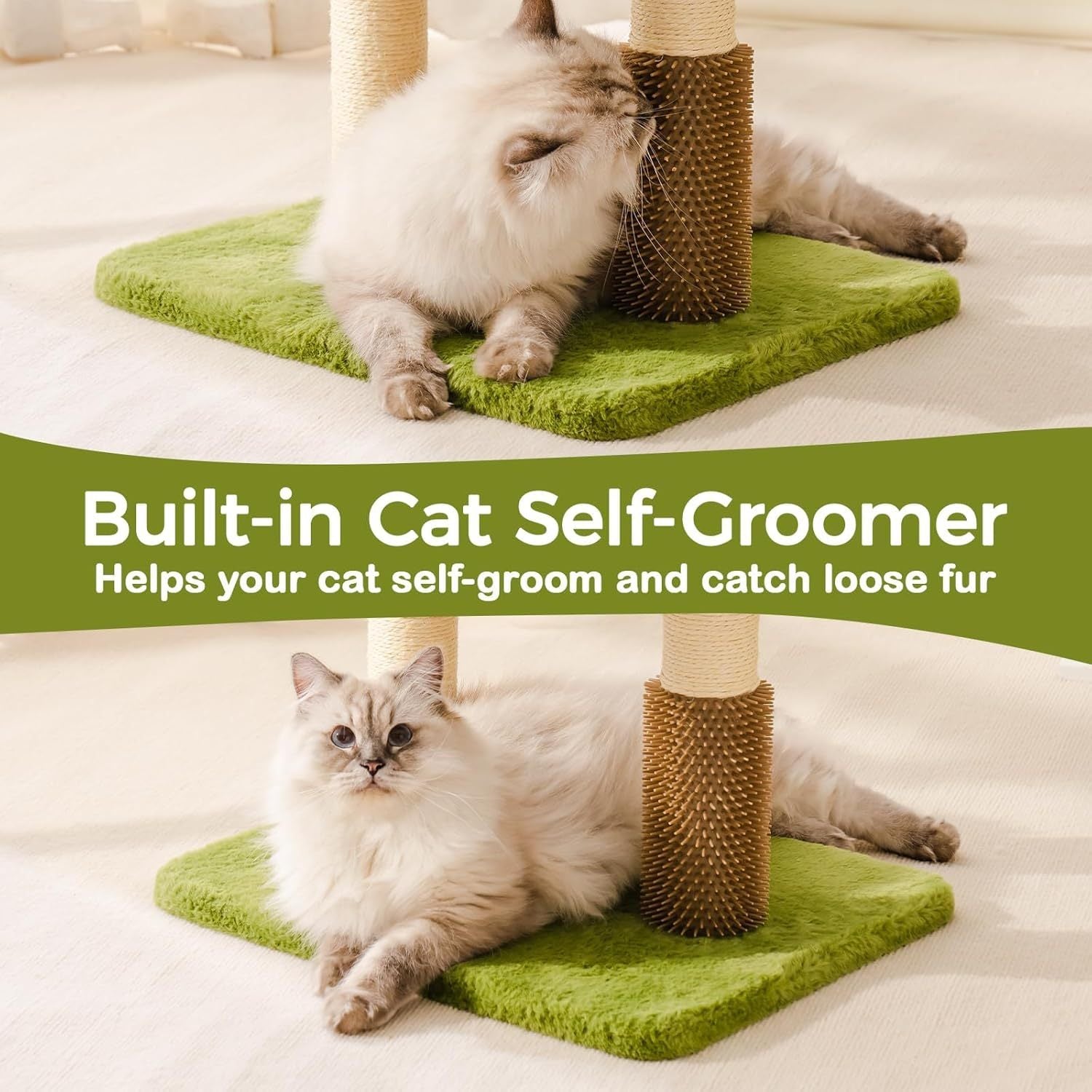 Mewoo Large Cat Tree Tower – Multi-Level Scratching Post with Removable Perch & Interactive Toys for Indoor Cats