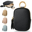 Leather Coin Purse 👛 Mini Change Pouch with Keychain – Small Zipper Wallet for Women