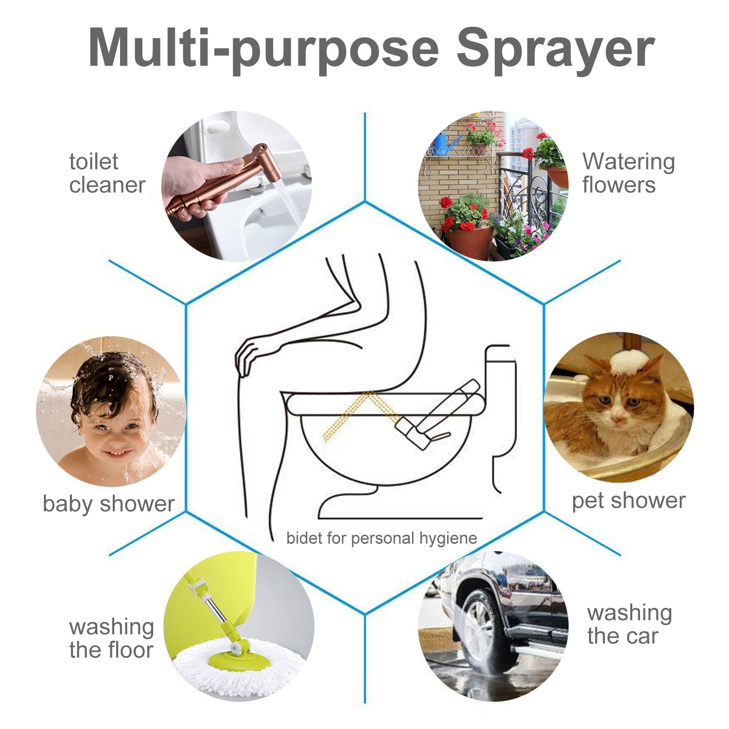 Multi-Function Handheld Pet Bathing Spray Gun – Gentle Shower & Massage Tool for Dogs & Cats