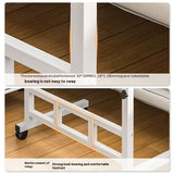 Double-Layer Metal Foldable Desk with Wheels & Storage Rack – Adjustable Height Workspace for Bedroom, Living Room & Office 🖥️