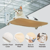 Mewoofun Medium Cat Window Perch Hammock with Steel Frame & Strong Suction Cups – White