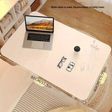 Double-Layer Metal Foldable Desk with Wheels & Storage Rack – Adjustable Height Workspace for Bedroom, Living Room & Office 🖥️