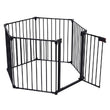 150″ Adjustable 6-Panel Metal Safety Gate – Foldable Freestanding Play Yard & Safety Fence
