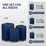 3-Piece ABS+PC Expandable Suitcase Set
