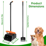 Heavy-Duty Pooper Scooper Kit – Extra-Long Rake & Swivel Bin with 35 Waste Bags & Dispenser