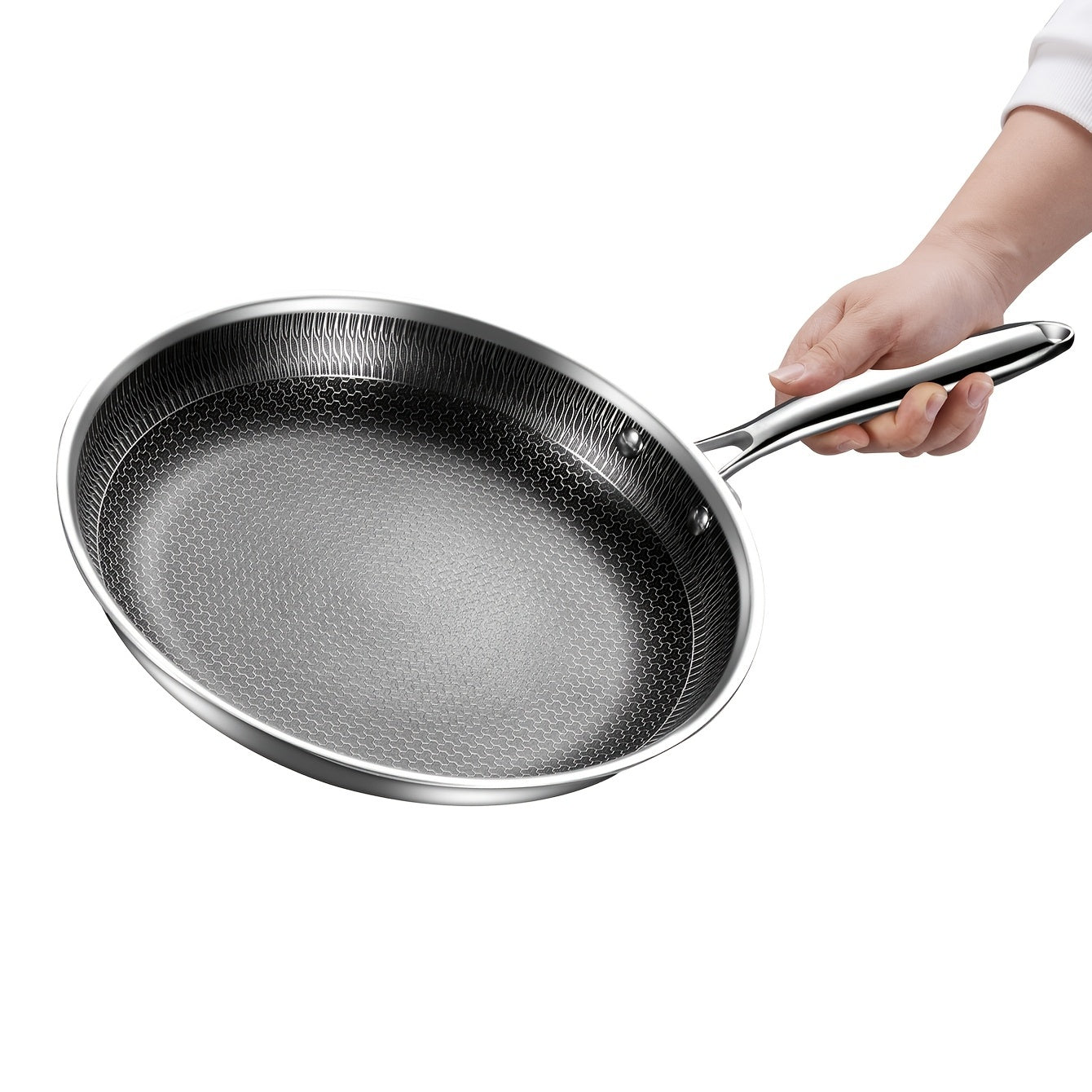 Honeycomb Stainless Steel Non-Stick Frying Pan – 10 in Skillet (1-Piece)