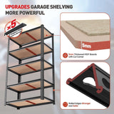 2000LBS Garage Shelving Storage Shelves Heavy Duty Shelving 5 Tier Metal Shelving Units For Garage Shelves 72"H X35.5"W X 15.8"D, Adjustable Metal Shelving Unit For Garage Shelves Utility Rack Shelf For Basement Pantry Closet - PulinGO