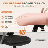 OLIXIS Ergonomic Office Desk Computer Chair, High Back Comfy Swivel Home Gaming Mesh Chairs with Wheels, Adjustable Headrest, Comfortable Lumbar Support, Flip-up Arms, 144° Tilt for Study - PulinGO
