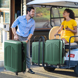 Vertical Stripe 4-in-1 Expandable Hard Shell Suitcase Set with Spinner Wheels & TSA Lock
