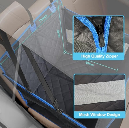 Dog Car Seat with Back Seat Extender – Hammock-Style Travel Protector for Large & Small Dogs, Fits Cars, SUVs & Trucks