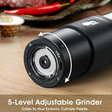 Electric Salt and Pepper Grinder Set – USB Rechargeable, Adjustable Ceramic Mills - PulinGO