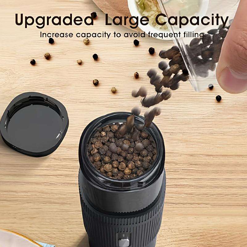 Electric Salt and Pepper Grinder Set – USB Rechargeable, Adjustable Ceramic Mills - PulinGO