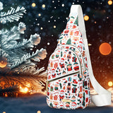 Christmas Holiday Chest Bag 🎄 Festive Crossbody Sling Bag for Travel, Gifts & Parties