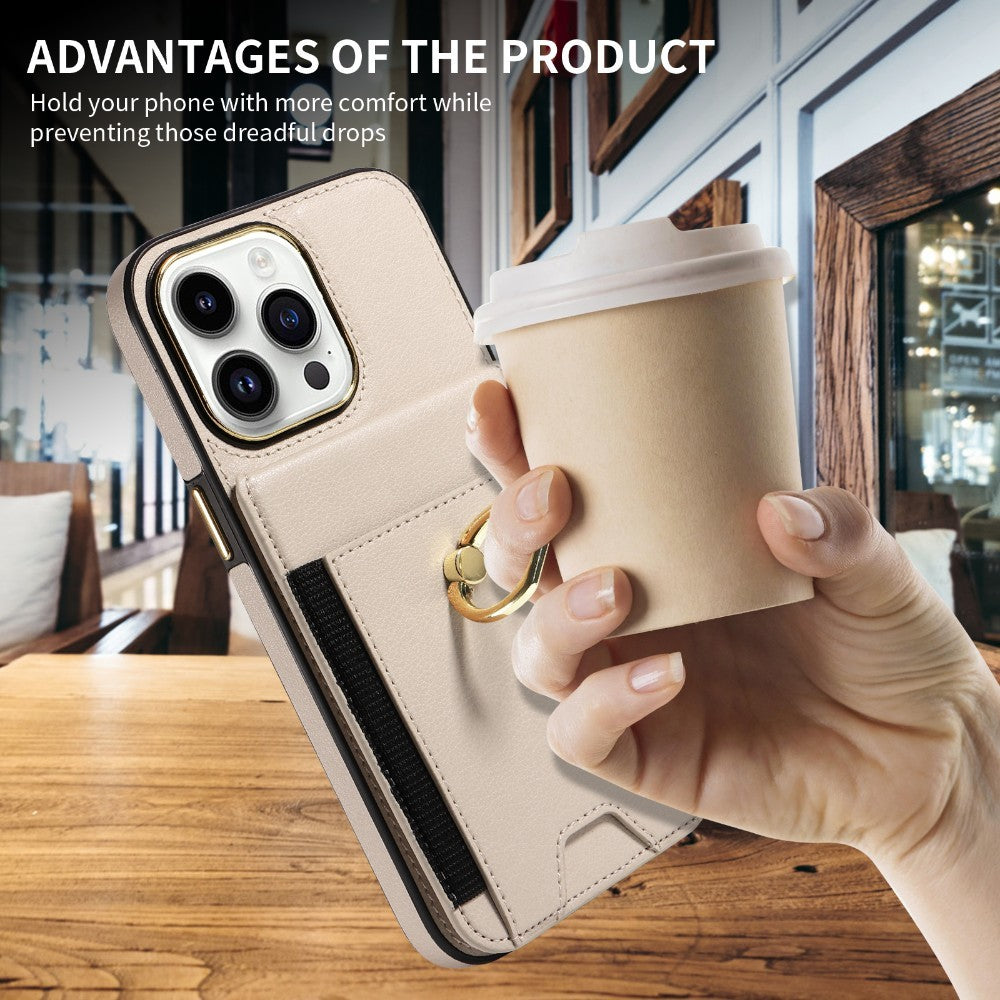 3-in-1 Ring Holder Phone Case with Camera Protection - Magnetic Kickstand Case for iPhone