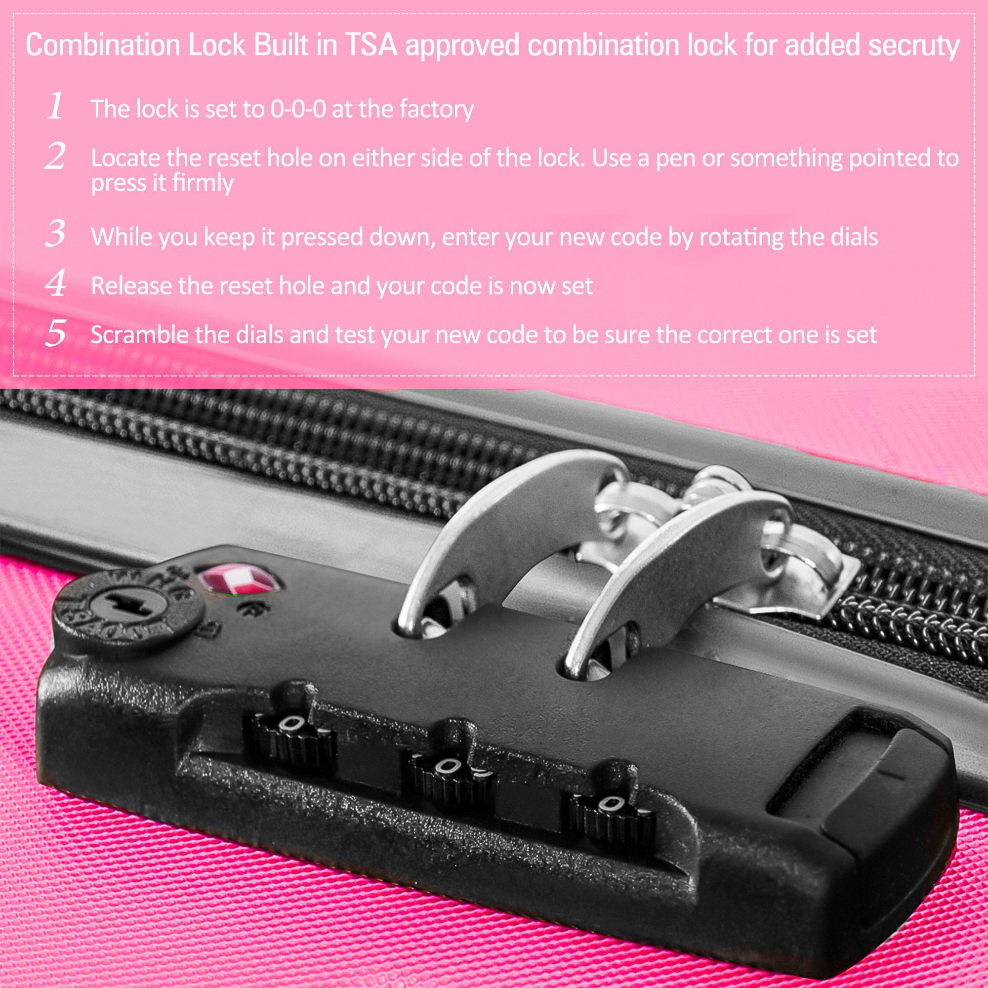 3-Piece Hard Shell Suitcase Set with TSA Locks & 360° Spinner Wheels – 20", 24", 28"