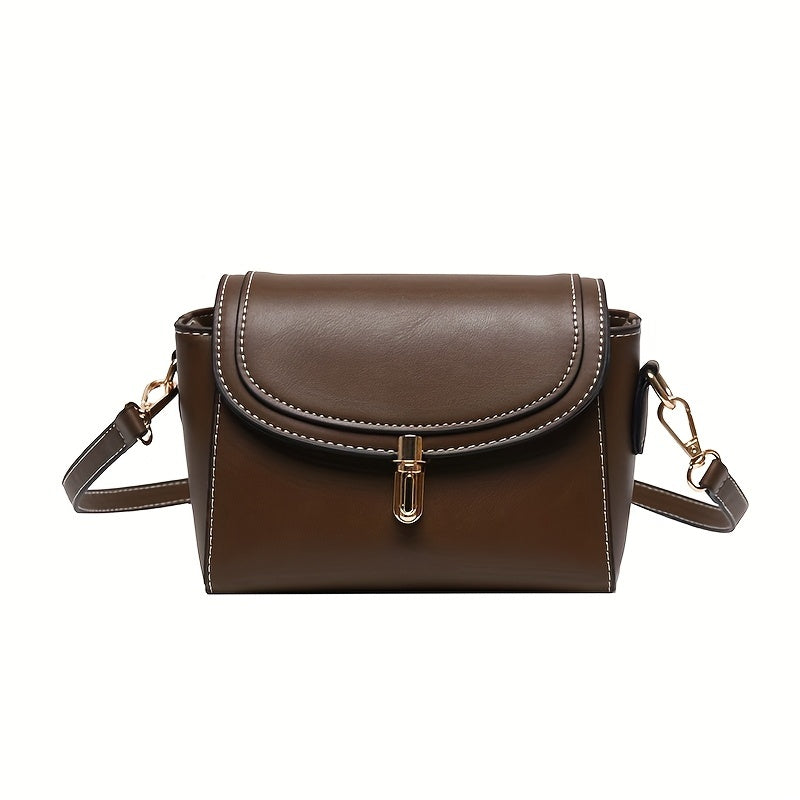 PU Leather Women’s Shoulder Bag 👜 Large Capacity Small Square Crossbody – Fashion & Commuter Tote