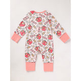 Adorable Infant Back-to-School Romper 🍎✏️ Apple & Pencil Print Long Sleeve Jumpsuit 👶