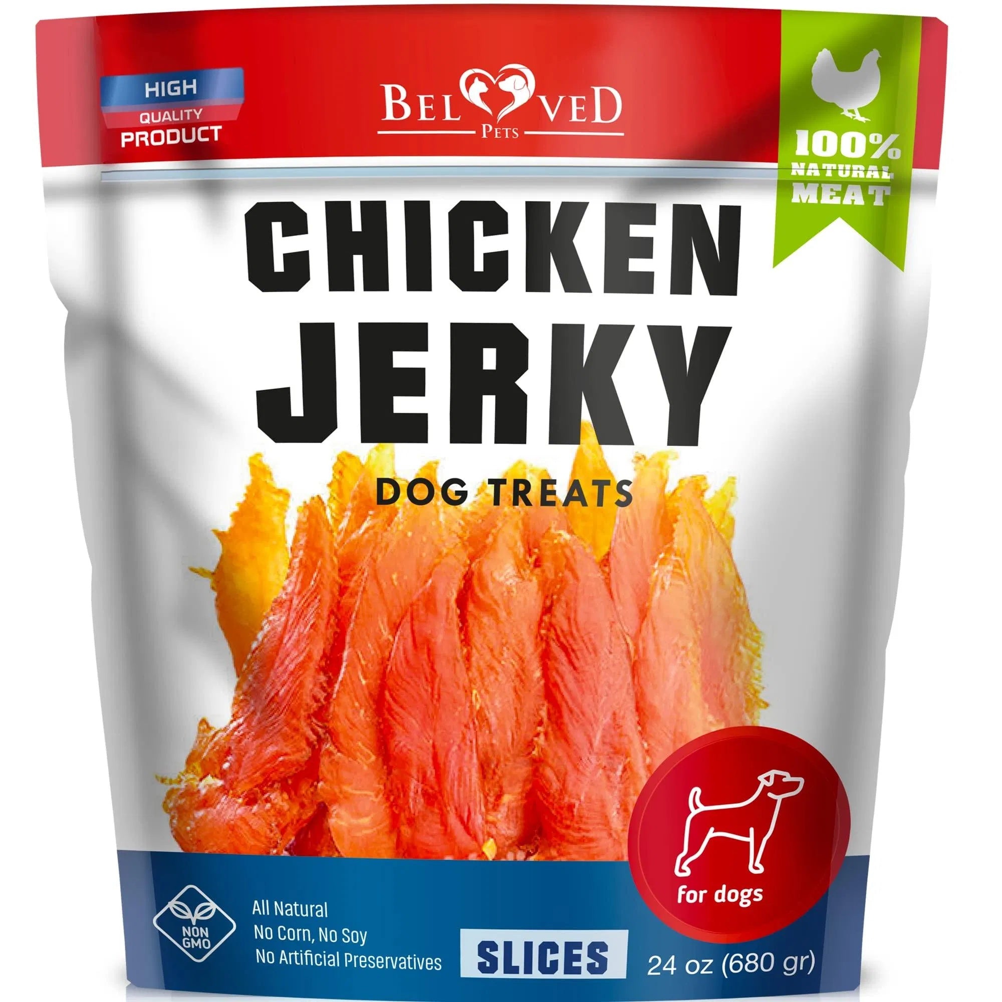 Chicken Jerky Dog Treats – 1.5 lb Human-Grade Grain-Free Organic High-Protein Natural Chews for Training