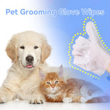 Pet Cleaning Wipes Gloves – Rinse-Free Bathing & Deodorizing Gloves for Dogs & Cats, Daily Care & Travel-Friendly
