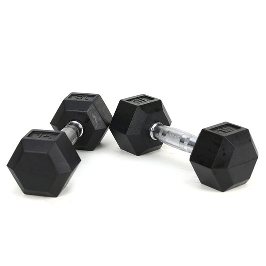 15LB Dumbbells (Pair) – Rubber Coated Solid Cast Iron | Durable Home Gym Weights for Strength Training 💪🔥