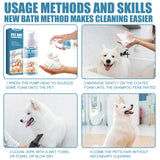 Pet Dry Foam Cleaner – No-Wash Odor Eliminator with Chamomile & Coconut Oil for Fresher, Softer Fur