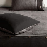 7-Piece Faux Suede Comforter Set – Includes Comforter, Bedskirt, 2 Shams & 3 Decorative Pillows, Hypoallergenic Polyester Fill, Elegant Textured Design