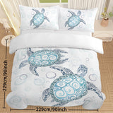 Ocean Turtle 3‑Piece Comforter Set – Turtle‑Themed Bedding with 2 Pillowcases (Queen Size)