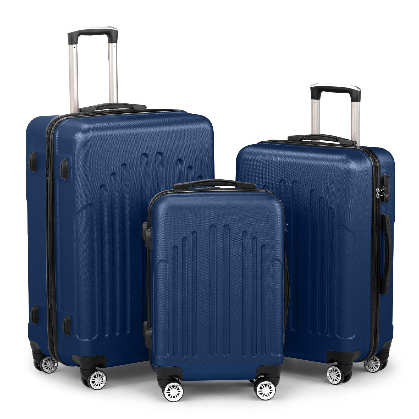 3-Piece ABS+PC Expandable Suitcase Set