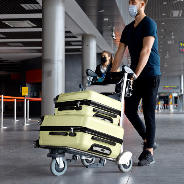 3-Piece ABS+PC Curved Vertical Luggage Set – Hard Shell Spinner Suitcases with TSA Lock & 360° Wheels (20", 24", 28")
