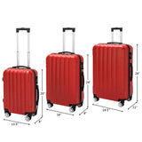 Vertical Pattern 3-in-1 Luggage Set with Universal 360° Spinner Wheels & Pull Rod Design